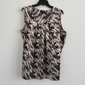 Russell Kemp New York Womens Pullover Sleeveless Blouse Size 2X